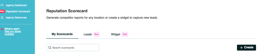 Set up a Reputation Scorecard Website Widget