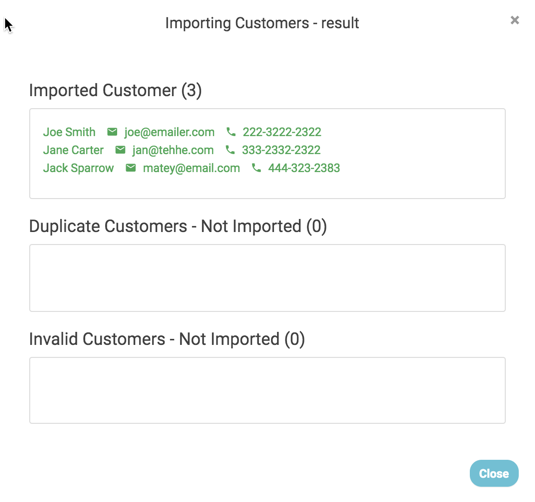 Import Customer List for a Single Location