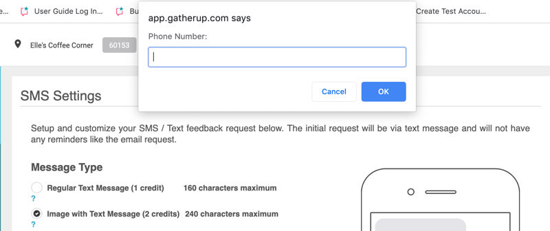 Edit SMS Requests
