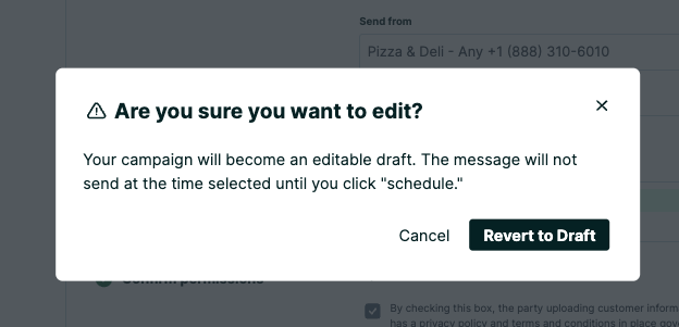 Edit or Delete a Scheduled Campaign