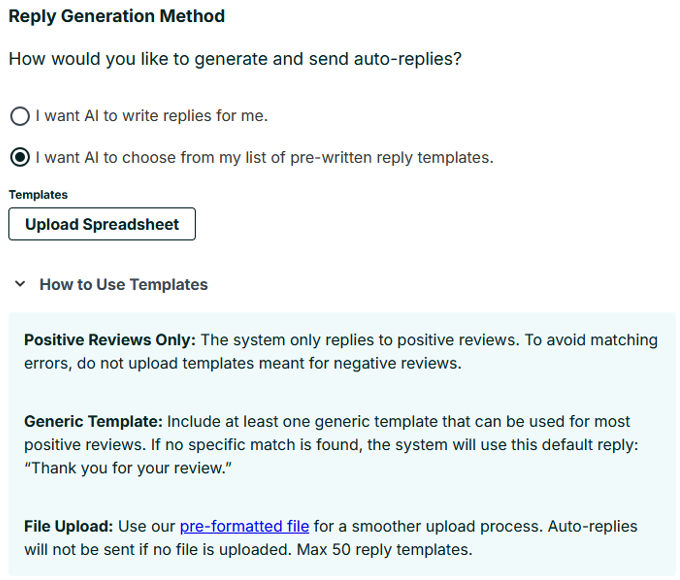 Auto Reply Templates